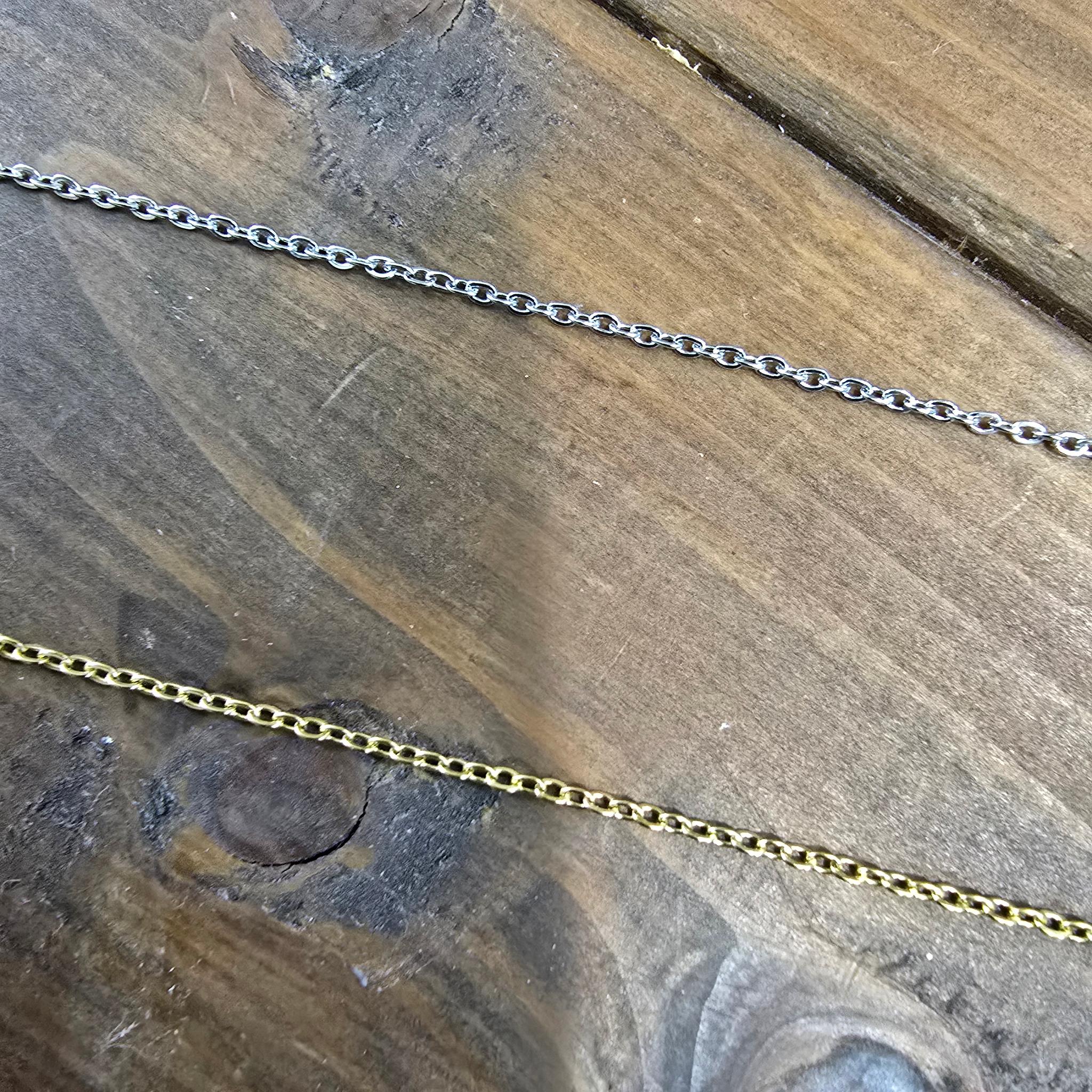 ステンレスネックレスチェーン◆60cm～90cm◆2色展開